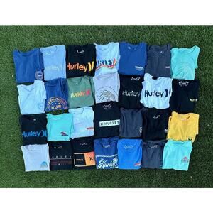 Lot of 2 Hurley Men's T-Shirt Mystery Bundle Short Sleeve Crewneck Tee